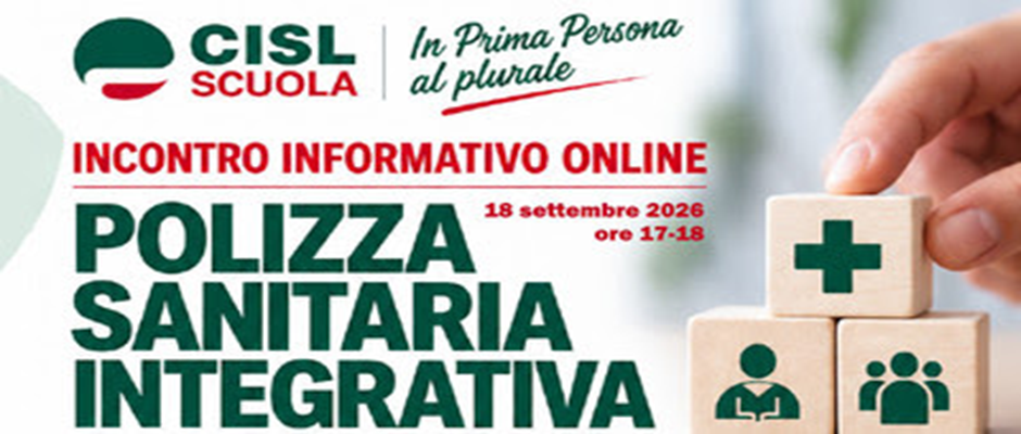 TUTTO SULLA POLIZZA DI ASSISTENZA SANITARIA INTEGRATIVA INCONTRO INFORMATIVO 18 SETTEMBRE ORE 17
