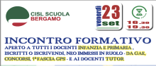 FORMAZIONE INFANZIA E PRIMARIA CISL SCUOLA BERGAMO