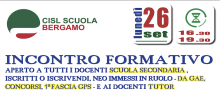 Incontro Formativo 26 settembre  CISl Scuola Bergamo