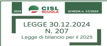 Scheda n.17 legge di bilancio