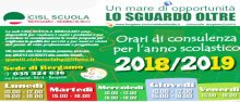 Orari delle sedi CISL Scuola Bergamo in vigore dal 1 settembre 2018